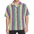 thumbnail image 3 of Camisas casuales de playa con botones para hombre, camisa hawaiana con estampado 3D de cebra y grafiti colorido, camisa hawaiana de manga corta para hombre, 3 of 5