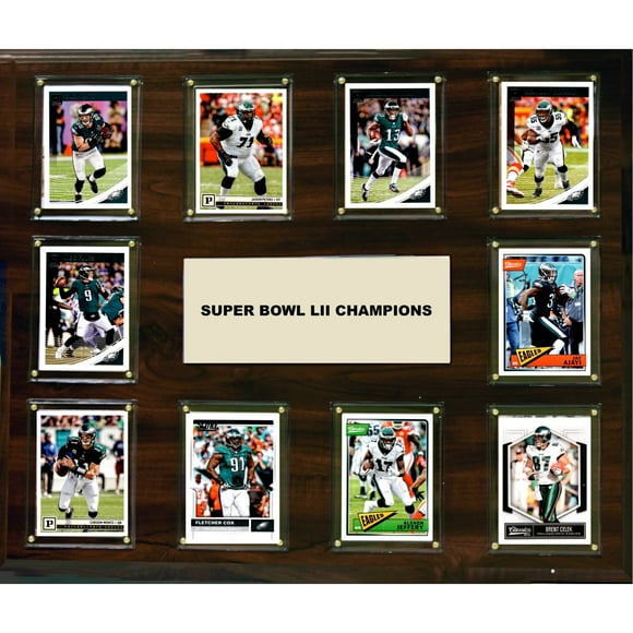 NFL 15"x18" Philadelphia Eagles Super Bowl 52 - 10-Card Plaque