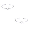 thumbnail image 2 of Minnieouse de metal Encanto Estilo simple Chicas Brazalete abierta Decoración del cuerpo Accesorio de moda Pulseras Brazalete Plata Type2 NO2 Minnieouse CBP234435, 2 of 5