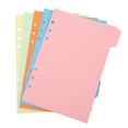 thumbnail image 1 of SHISUYAN 1 Set 5 Tab Dividers A5 Index Classified Lables 6-Holes Colorful Filler Project Sorter Pages for Ring Binders Planner Notebook (A5), 1 of 8