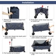 thumbnail image 2 of REDCAMP Extra Large Collapsible Wagon with Big Wheels, 226L Heavy Duty Folding Beach Wagon Large Utility Wagon Cart for Camping Outdoor Shopping, Blue, 2 of 10