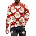 thumbnail image 2 of Aoochasliy Christmas Mens Sweatshirt Casual Loose Printing Pullover Tops Christmas Gifts, 2 of 5