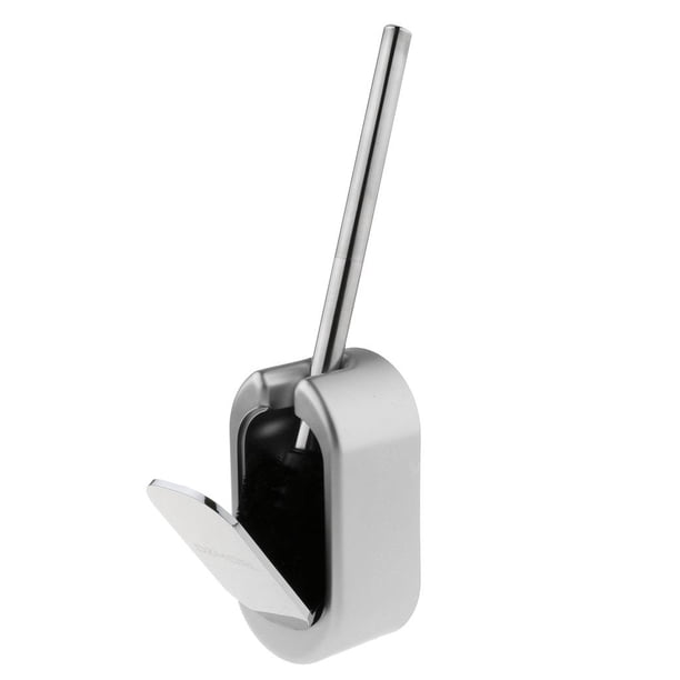 Accesorio Limpiador de Limpieza de Baño de Inodoro con Mango de Acero Inoxidable Y Mango de Acero Inoxidable Sin Clavos Sin Rieles Plata Baoblaze Juego de cepillo para baño