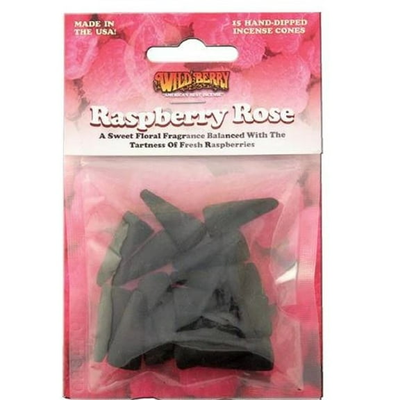 Wild Berry Raspberry Rose Incense Cones Pack of 15 New