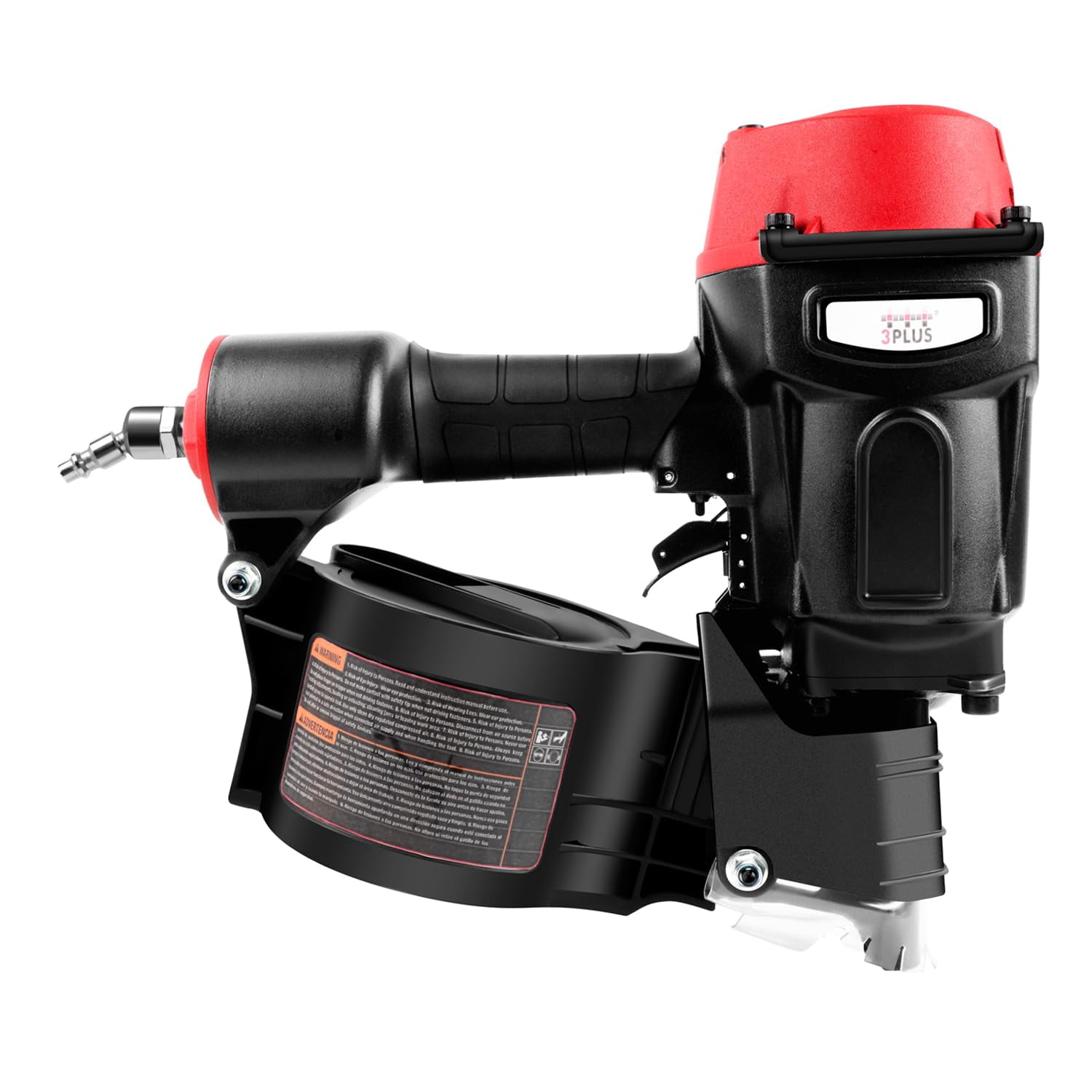 3PLUS HCN70SP Pneumatic Coil Pallet Nailer| Wire Collated Nails, 15 Degree Tilt Angle , 1-3/4'' to 2-3/4'' in Length