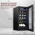thumbnail image 5 of Schmecke 18 Bottle Wine Cooler - Freestanding, Glass Door, Compact Wine Storage, 5 of 6