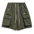 thumbnail image 2 of RYDCOT Men's Soft & Light Athletic Nylon Shorts with Big Pockets 5"Gym Workout Running Quick Dry Tennis Shorts for Men Army Green, 2 of 3