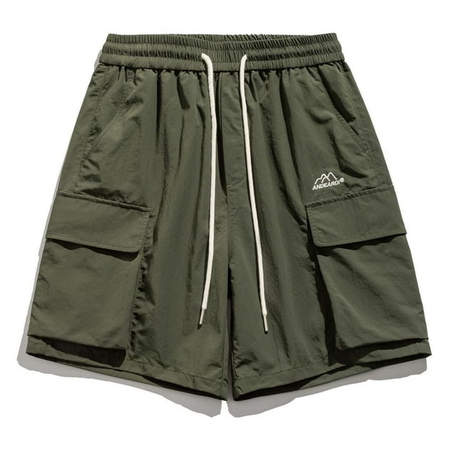 Ceisia Men's Relaxed Light Functional Gift Cargo Casual Shorts Lightweight 3D Pockets Mountain Embroidery Multi-Color