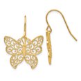 thumbnail image 1 of 14K Yellow Gold Butterfly Earrings, 1 of 2