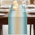 thumbnail image 3 of Table Runners 72 Inches Long Dress Scarves, Teal Ombre Farmhouse Kitchen/Dining Table Runner, Coffee Tablerunners, Modern Yellow Gradient Farmhouse Art 18x72 Inch, 3 of 9