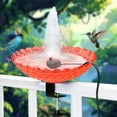 thumbnail image 5 of QISIWOLE Bird Bath Deck Mounted Bowl with fountain, 6.9 Inch Metal Bird Baths with Adjustable Sturdy Metal Clamp for Deck Railing Balcony Bird Feeder for Garden Yard and Lawn Decoration, 5 of 5