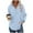 Light Blue, variant on JSheng Women's Hoodie Top Fashion Polka Dots Printed Drawstring Long Sleeve Raglan Sleeve Hooded Pullover Tops Army Green L