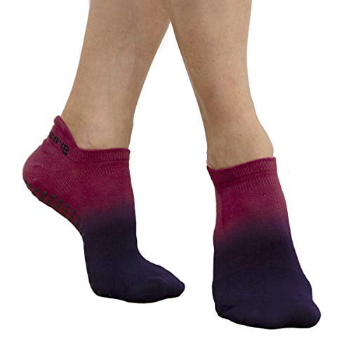 Barre and Novelty Print Non Skid Socks for Women Great Soles Ombre Sport Non Slip Grip Yoga Socks for Pilates Ballet 