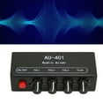 thumbnail image 4 of Audio Mixer, 4 In 1 Out Independent Volume Control 3.5mm Stereo Socket 2x Amplification Line Mixer Anti Interference Durable Metal Housing Mini Audio Mixer For PC, Cell Phones,, 4 of 8