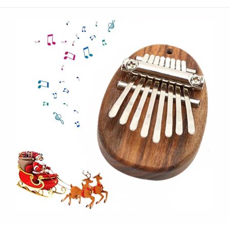 Mini Kalimba Thumb Piano, 8 Keys Finger Piano,Portable Marimba Musical Small Cute Kalimbas, Gift for Girls Kids Adults Oval