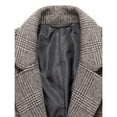 thumbnail image 4 of Men's elegant fleece coat, autumn and winter casual retro checkered single-breasted jacket, 4 of 5