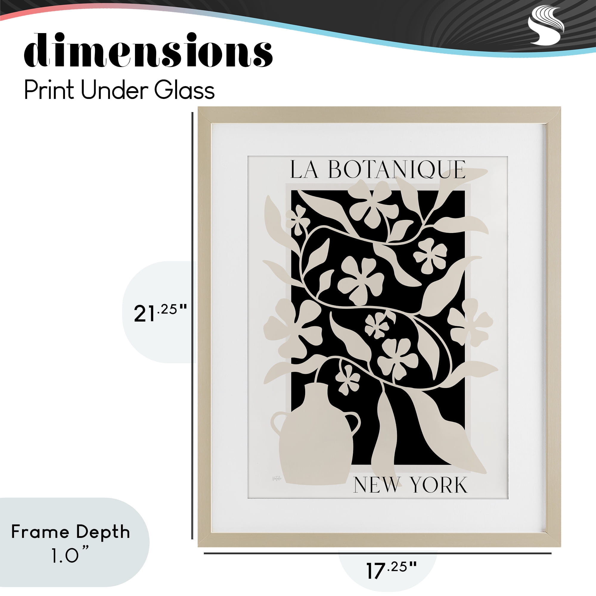Stupell Industries La Botanique New York Birch Framed Print Under Glass, design by Natalie Carpentieri