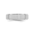 thumbnail image 3 of Ladies or Mens 14K White Gold 6mm Fancy Satin Brush Wedding Band Ring for Men, 3 of 5