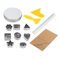 thumbnail image 3 of 28Pcs Clay Cutting Mold Stainless Steel Hollow Geometric Shape Die Pottery Scraper Tool Kit, 3 of 8
