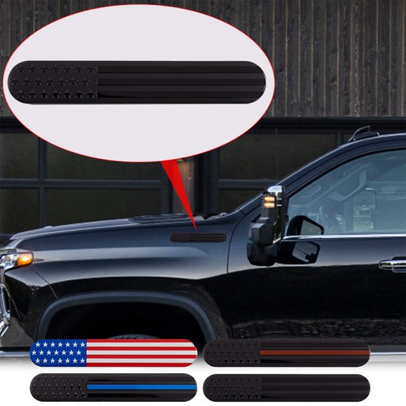 Bowayaoa Flag Stickers for Car Exterior, Metal Aluminum Alloy Truck Decal, 3D Scratch Resistant Patriotic Emblem, Rear Side Body Sticker, Universal Fit