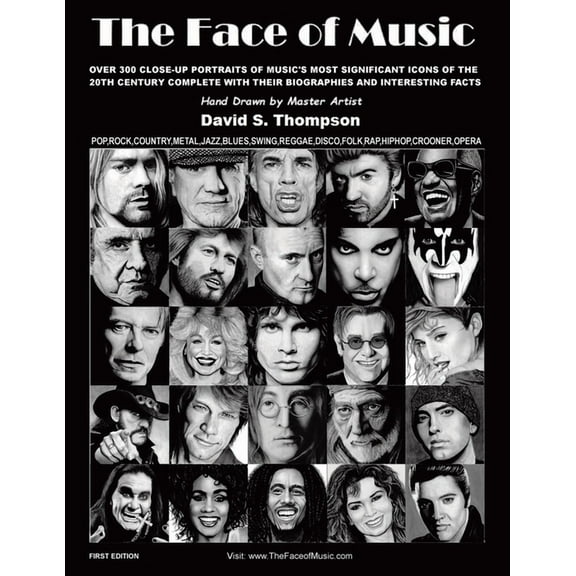 The Face of Music: Over 300 Hand Drawn Portraits of Music's Most Significant Icons of the 20th Century Complete with the, (Paperback)