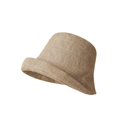 thumbnail image 2 of Bucket Hats for Women Harpily Cotton Linen Solid Color Soft Skin-Friendly Lightweight Lightweight Dailylife Travel Sun Hat, 2 of 4