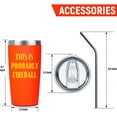 thumbnail image 4 of Fireball Whiskey Gifts,This is Probably Fireball Cinnamon Red Tumbler,Coffee Liquor Mug 20 Oz with Lid Cleaning Brush & Straw,Stainless Steel Cup for Mother''s Day Men or Women, 4 of 7