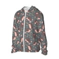 thumbnail image 3 of Goofa Hedgehogs and Flowers1 Printed Women's UPF 50+ Sun Protection Hoodie Jacket Lightweight Long Sleeve Sun Shirt for Women with Pocket Hiking Outdoor-XX-Large, 3 of 9