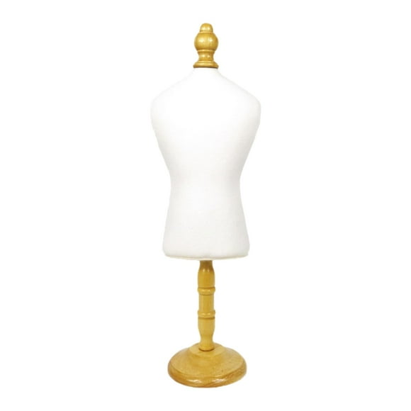 DOLITY Dog Dress Form Mannequin Jewelry Chain Show Holder Display Stand for Pet Clothes Wood Color
