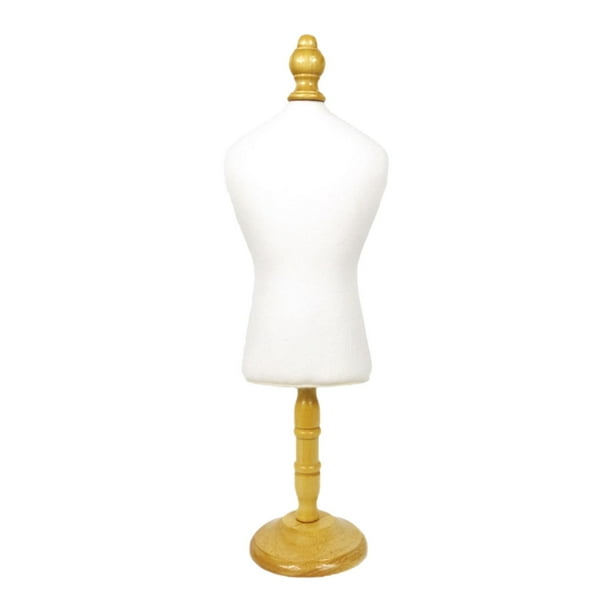 Mini maniquí de perro para exhibición de joyas, soporte para exhibición de cadenas de joyería. Color de la madera