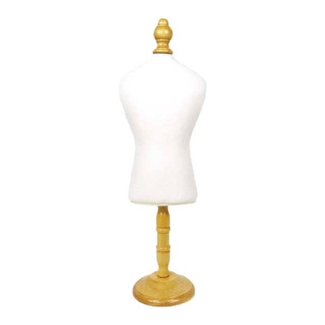 DOLITY Dog Dress Form Mannequin Jewelry Chain Show Holder Display Stand for Pet Clothes Wood Color