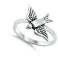 thumbnail image 4 of Oxidized Sparrow Bird Nature Animal Ring 925 Sterling Silver Band Jewelry Female Male Unisex Size 5, 4 of 4