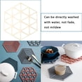 thumbnail image 3 of Anti Scalding Plastic Dinner Mat Tea Cup Pot Pad Heat Resistant Geometric Hollow Coaster Triangular, 3 of 7