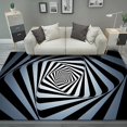 thumbnail image 1 of 3d Vortex Illusion Carpet Entrance Door Floor Mat Abstract Geometric Optical Doormat Non-slip Floor Mat Living Room Decor Rug-SinKeeU, 1 of 3