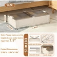 thumbnail image 5 of Underbed Storage Bins 57.5Qt/16.7Gal on Wheels, Plastic Stackable Underbed Storage Boxes W/Lids, Foldable Storage Closet Containers for Bedroom, Storage Bins for Clothes Shoes 2 Pack White, 5 of 13