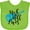 Apple Green, variant on Inktastic Rock and Roll Lives with Blue Guitar Boys or Girls Baby Bib