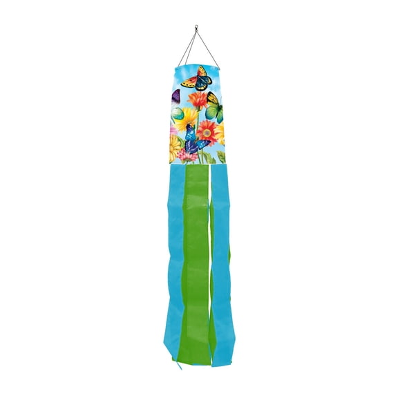 Briarwood Lane Spring Fluttering Butterflies Windsock Wind Twister 40x6 For Spring Wind Spinner