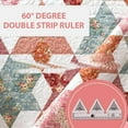 thumbnail image 2 of Ruler Grids 45/60/90 Degree Double Strip Ruler Transparent Acrylic Non Slip Quarter Triangle Cutting Guide for Sewing, 2 of 7