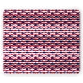 thumbnail image 1 of Whale Mouse Pad, Abstract Nautical Waves with Blue Fishes Aquatic Life Baby Pattern, Rectangle Non-Slip Rubber Mousepad, Dark Coral Navy Blue, by Ambesonne, 1 of 2