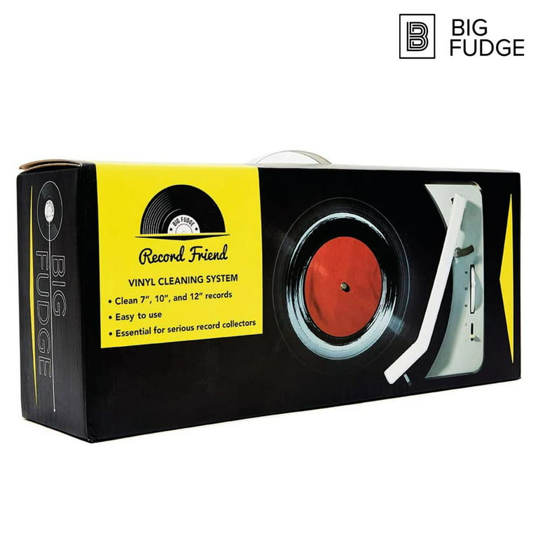 Big Fudge Professional Series Vinyl Record Cleaning Kit - 5-in-1- Includes Velvet Vinyl Cleaner Brush Cleaning Fluid Stylus Gel Brush for Velvet Padde