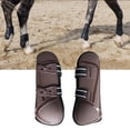 thumbnail image 3 of 1 par de botas de tendón de caballo que saltan protectores de pies de Pata delantera marrón L Sunnimix Botas de tendón de caballo, 3 of 8