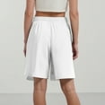 thumbnail image 4 of OHGOD Women's Shorts - Lounge Shorts for Women - Jersey Shorts Women - Women Sweat Shorts - White - 2XL, 4 of 8