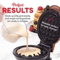 thumbnail image 3 of DASH Mini Maker for Individual Waffles, Hash Browns, Keto Chaffles with Easy to Clean, Non-Stick Surfaces, 4 Inch, Orange Leopard, 3 of 4