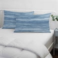thumbnail image 4 of Blue Throw Pillow Covers, Vintage Modern Abstract Art Ombre Soft Breathable Pillow Cases with Invisible Zipper for Sleeping, Small Pillowcases for Couch Bed Sofa Chair 16x24 Inches, 4 of 9