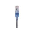 thumbnail image 3 of Monoprice SlimRun - Patch cable - RJ-45 (M) to RJ-45 (M) - 10 ft - UTP - CAT 6a - booted, snagless - black (pack of 10), 3 of 5