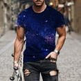 thumbnail image 2 of TAIAOJING Men's Fashion T-Shirts Street 3D Digital Printing Crewneck Short Sleeve Top Casual Slim Shirt, 2 of 5
