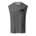 thumbnail image 4 of Beach Tank Top Men Lightweight Breathable Coconut Tree Graphic Crewneck Sleeveless Shirt Casual Vacation Outfits, 4 of 7