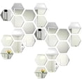 thumbnail image 1 of 24 pz Adhesivo De Pared Decorativo 3d HappyWare Acabado Espejo Plata 100148, 1 of 5