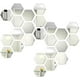 thumbnail image 1 of 24 pz Adhesivo De Pared Decorativo 3d HappyWare Acabado Espejo Plata 100148, 1 of 5
