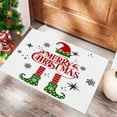 thumbnail image 3 of Festive Holiday Doormat with Elegant Christmas Tree Santa Snowflake Design Welcome Entryway Mat Seasonal, 3 of 3